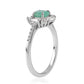 Anillo de Plata con Esmeralda de Brasil y Topacio Blanco