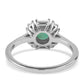 Anillo de Plata con Esmeralda de Brasil y Topacio Blanco
