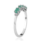 Anillo de Plata con Esmeralda de Brasil y Topacio Blanco