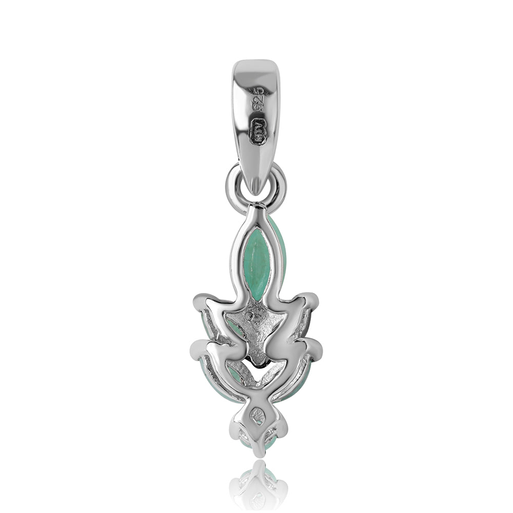Colgante de Plata con Esmeralda de Brasil 3 