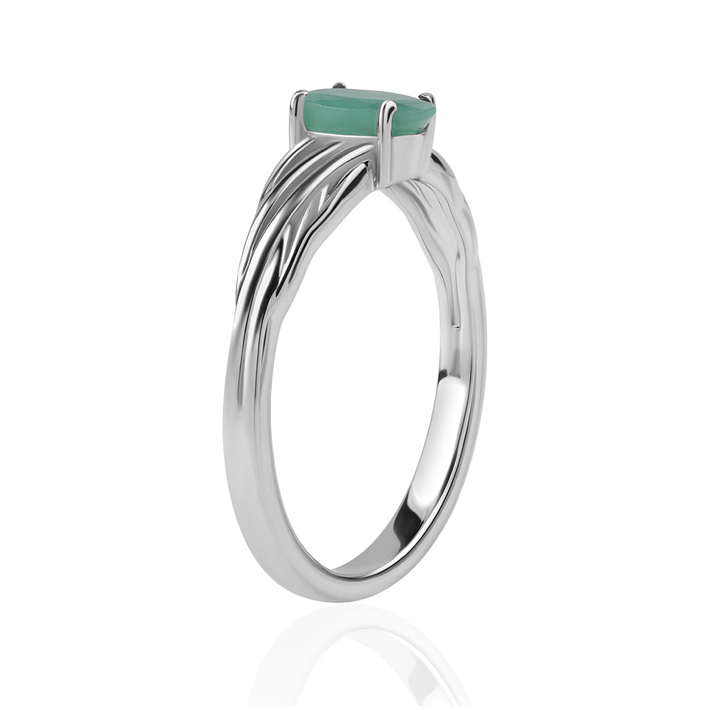 Anillo de Plata con Esmeralda de Brasil 2 