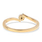 Anillo de Plata Bañada en Oro con Diamante Azul y Diamante blanco