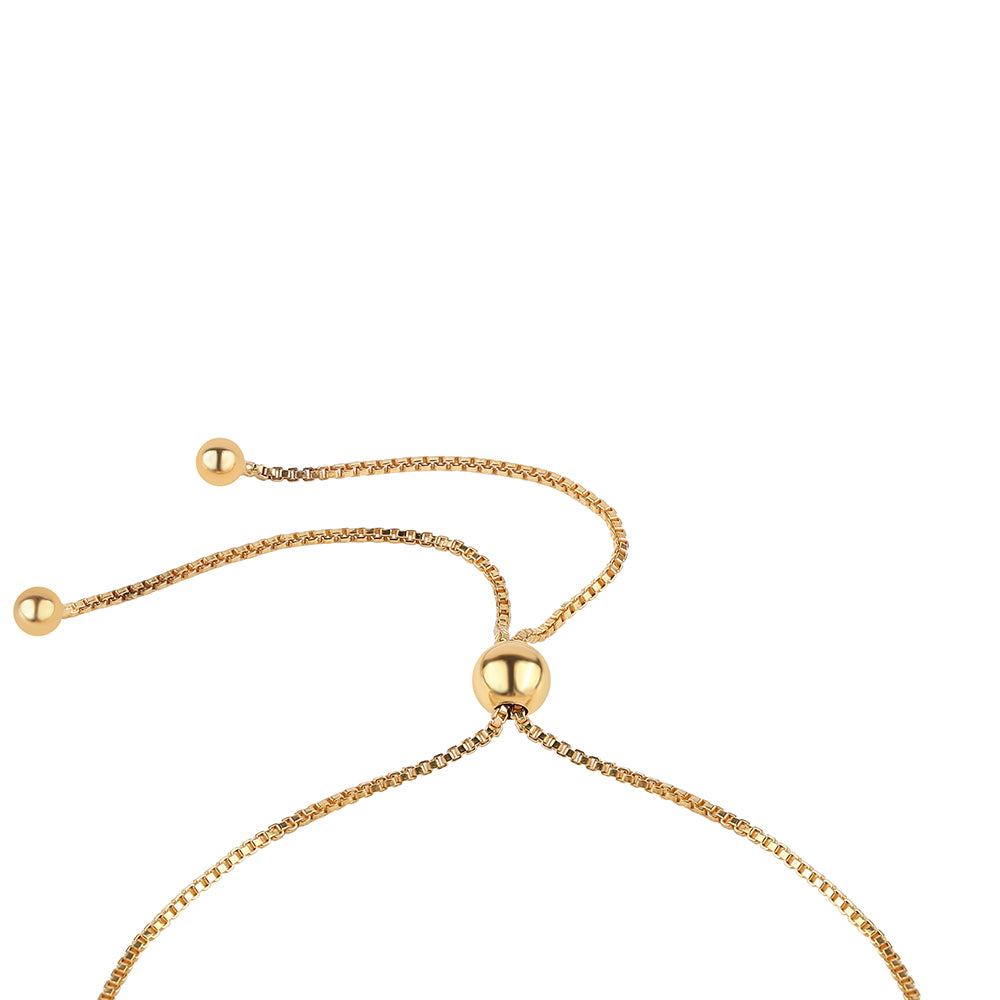 Pulsera de Plata Bañada en Oro con Diamante Azul 2 