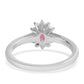 Anillo de Plata con Rubelita de Cruzeiro y Topacio Blanco
