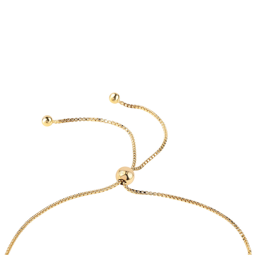 Pulsera de Plata Bañada en Oro con Granate Barton 2 