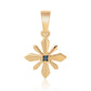 Colgante de Plata Bañada en Oro con Diamante Azul