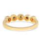 Anillo de Plata Bañada en Oro con Diamante Azul