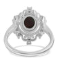 Anillo de Plata con Ópalo negro medianoche Lega Dembi de Ëtiopía y Topacio Blanco