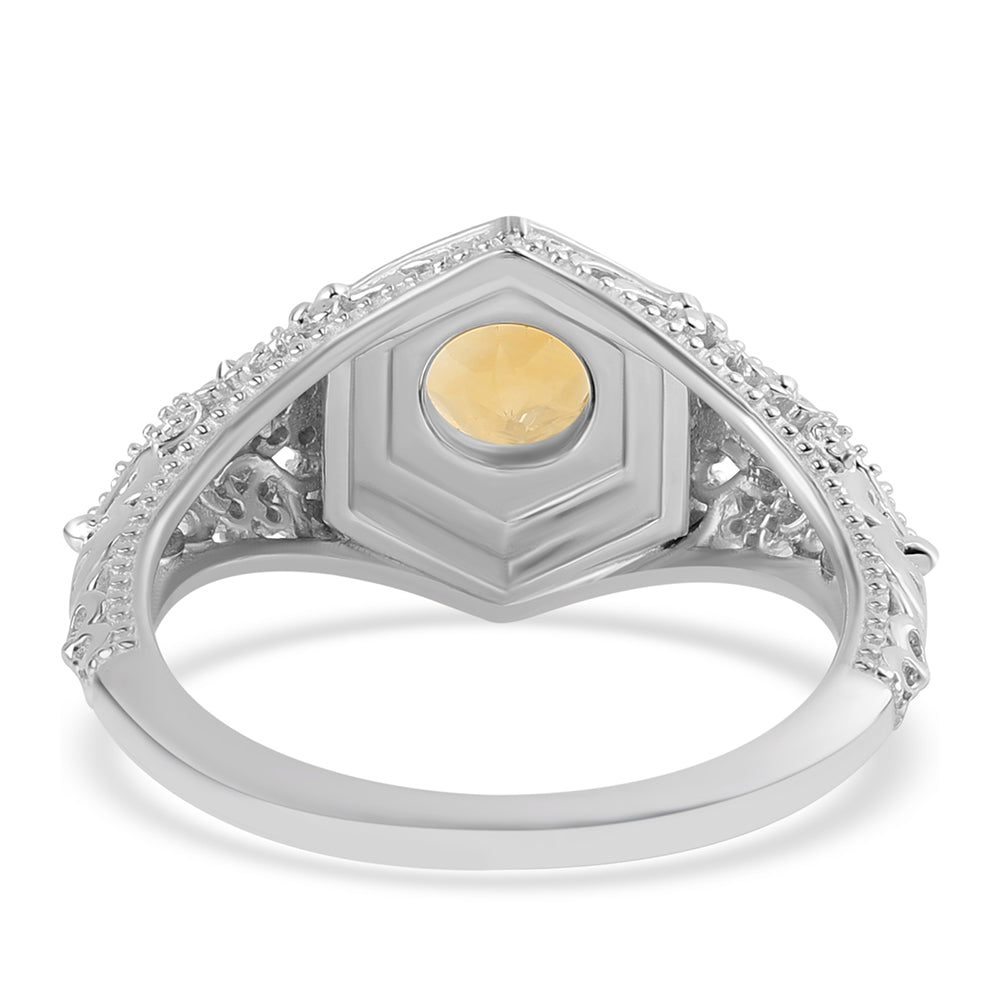 Anillo de Plata con Citrino 3 