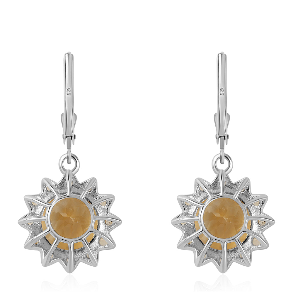 Pendientes de Plata con Citrino
