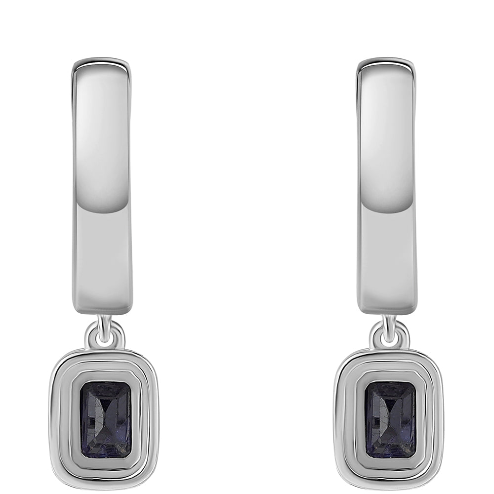 Pendientes de Plata con Zafiro Azul Australiano 3 
