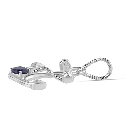 Colgante de Plata con Zafiro Azul Australiano