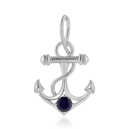 Colgante de Plata con Zafiro Azul Australiano