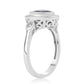 Anillo de Plata con Zafiro Azul Australiano y Topacio Blanco