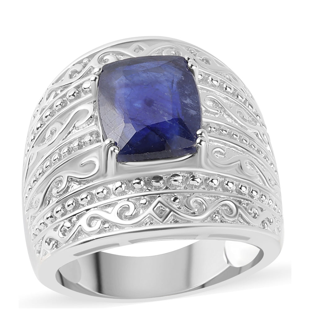 Anillo de Plata con Zafiro Azul Australiano 1 