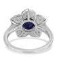 Anillo de Plata con Zafiro Azul Australiano y Topacio Blanco