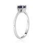 Anillo de Plata con Zafiro Azul Australiano