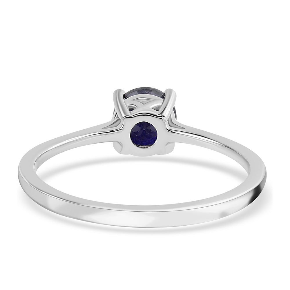 Anillo de Plata con Zafiro Azul Australiano
