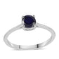 Anillo de Plata con Zafiro Azul Australiano