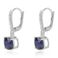 Pendientes de Plata con Zafiro Azul Australiano y Topacio Blanco