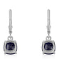 Pendientes de Plata con Zafiro Azul Australiano y Topacio Blanco