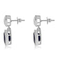 Pendientes de Plata con Zafiro Azul Australiano y Topacio Blanco
