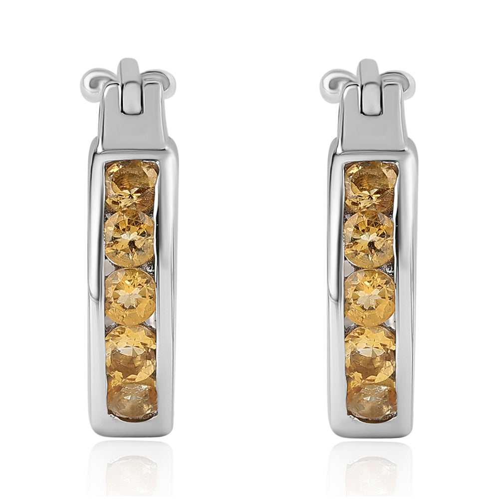 Pendientes de Plata con Citrino