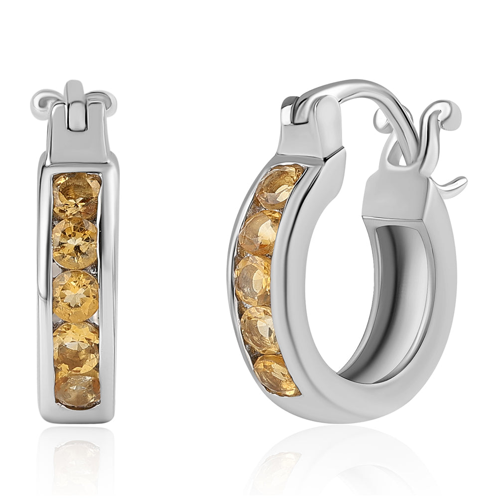 Pendientes de Plata con Citrino 2 