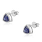 Pendientes de Plata con Zafiro Azul Australiano