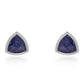 Pendientes de Plata con Zafiro Azul Australiano