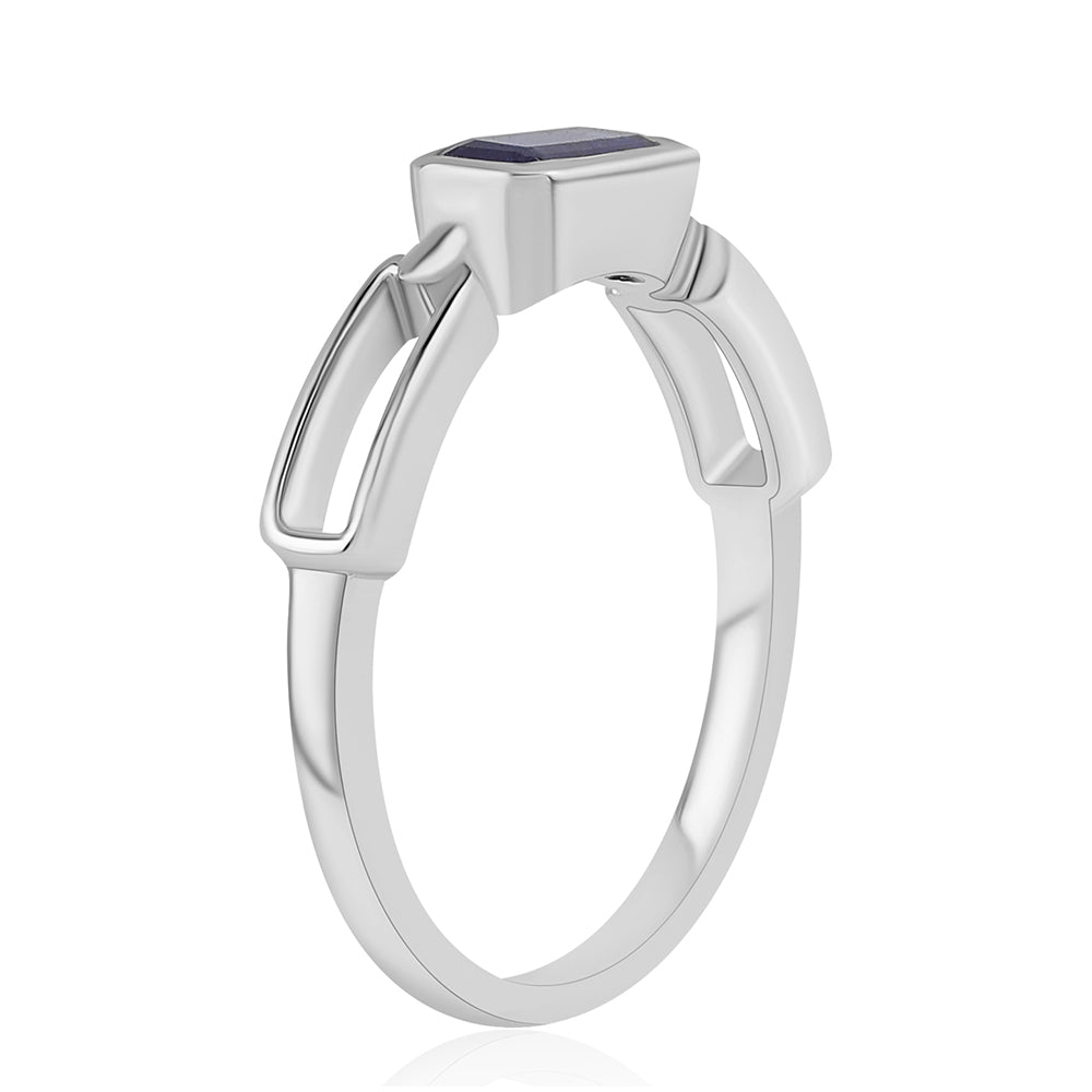 Anillo de Plata con Zafiro Azul Australiano 3 
