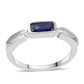 Anillo de Plata con Zafiro Azul Australiano