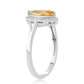 Anillo de Plata con Citrino y Topacio Blanco
