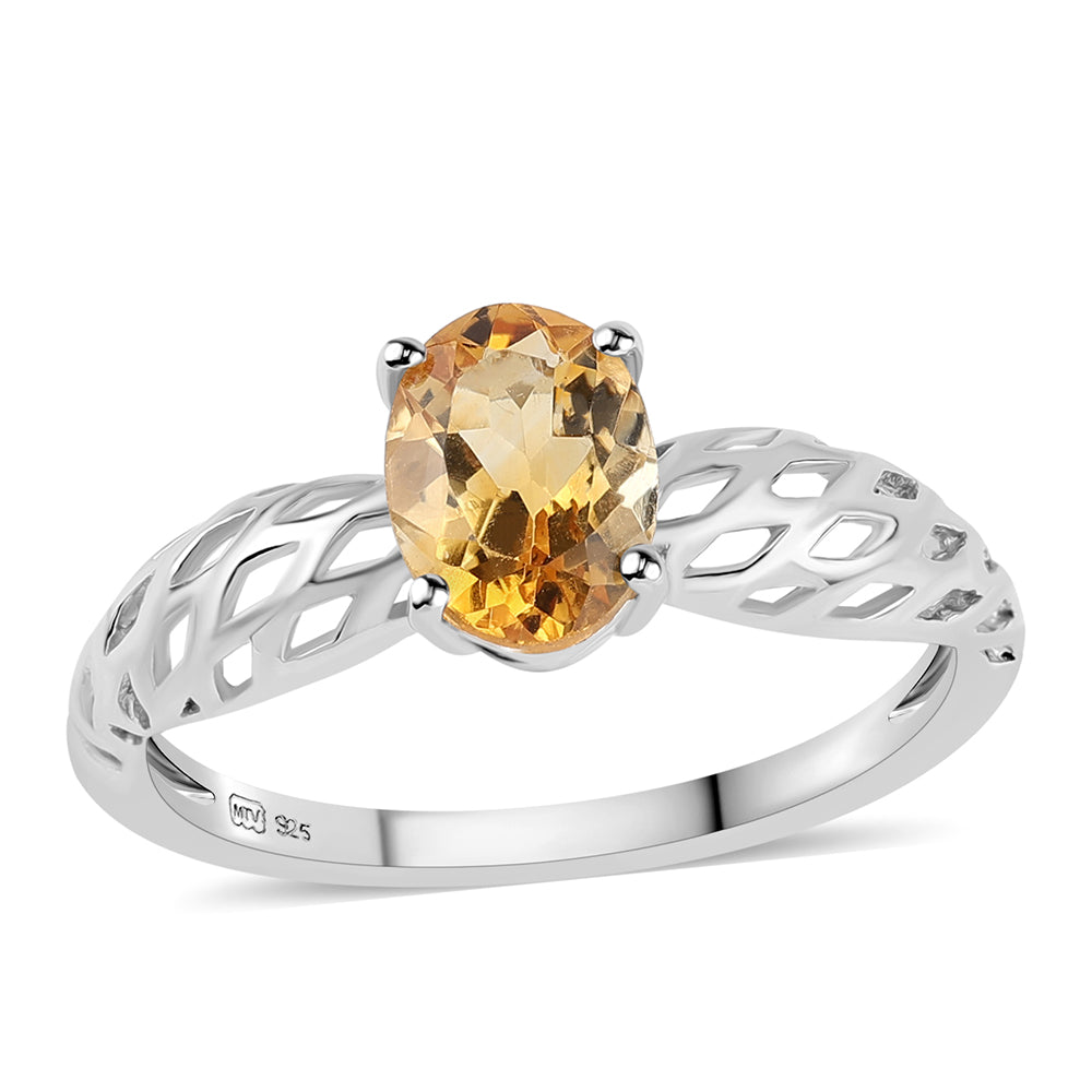 Anillo de Plata con Citrino 1 