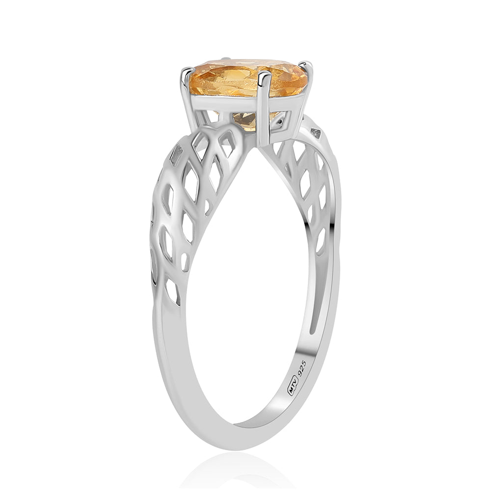 Anillo de Plata con Citrino 2 