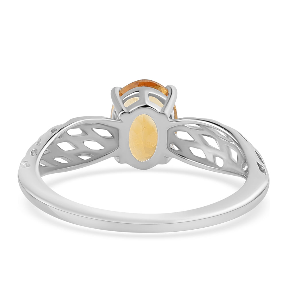 Anillo de Plata con Citrino