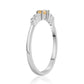 Anillo de Plata con Citrino y Topacio Blanco
