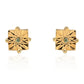 Pendientes de Plata Bañada en Oro con Diamante Verde