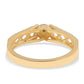 Anillo de Plata Bañada en Oro con Diamante Verde