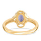 Anillo de Plata Bañada en Oro con Lolita y Topacio Blanco