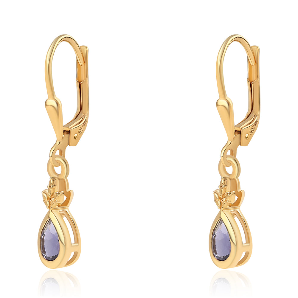 Pendientes de Plata Bañada en Oro con Lolita