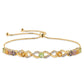 Pulsera de Plata Bañada en Oro con Amatista Rosa de Francia y Peridoto