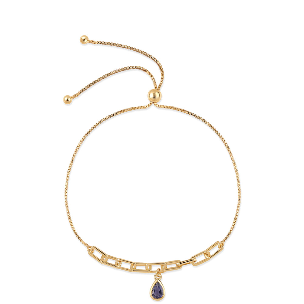 Pulsera de Plata Bañada en Oro con Lolita