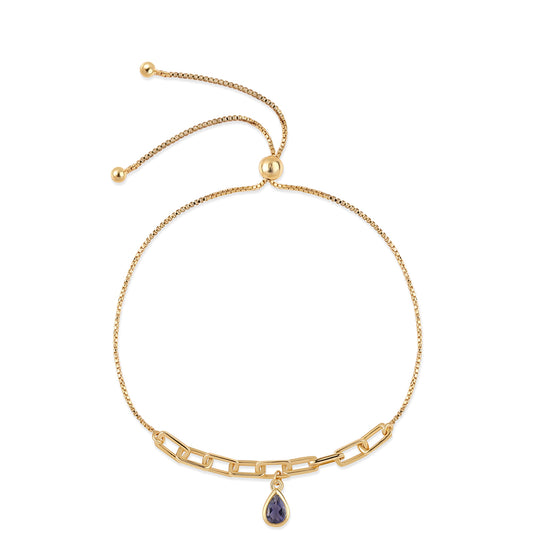 Pulsera de Plata Bañada en Oro con Lolita