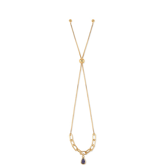 Pulsera de Plata Bañada en Oro con Lolita