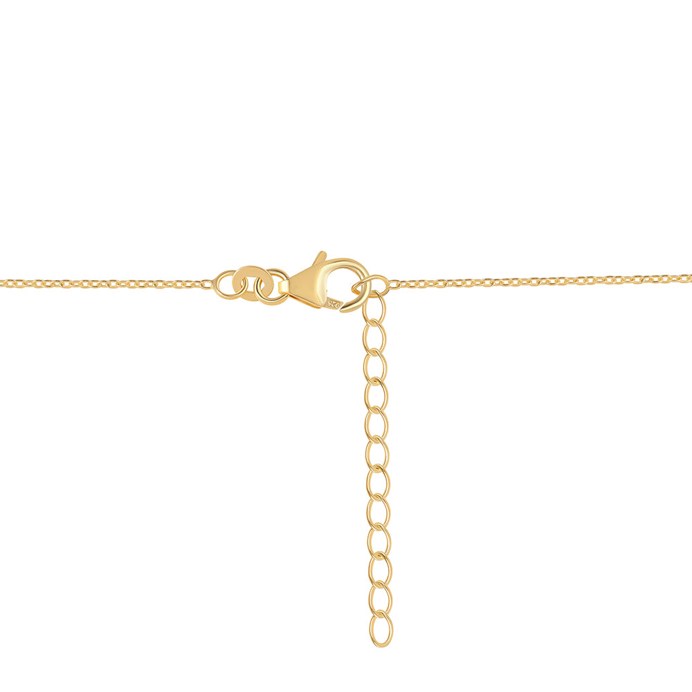 Collar de Plata Bañada en Oro con Granate rojo y Peridoto 4 