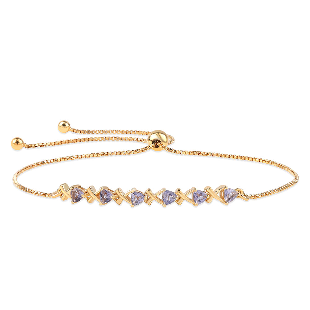 Pulsera de Plata Bañada en Oro con Lolita