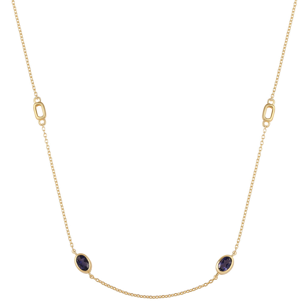 Collar de Plata Bañada en Oro con Lolita