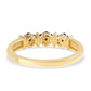 Anillo de Plata Bañada en Oro con Diamante Rojo
