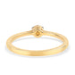 Anillo de Plata Bañada en Oro con Diamante Rojo
